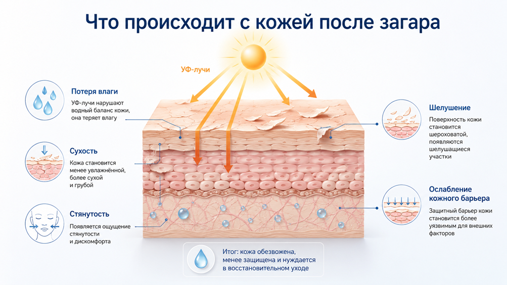 Радевит, увлажнение, загар